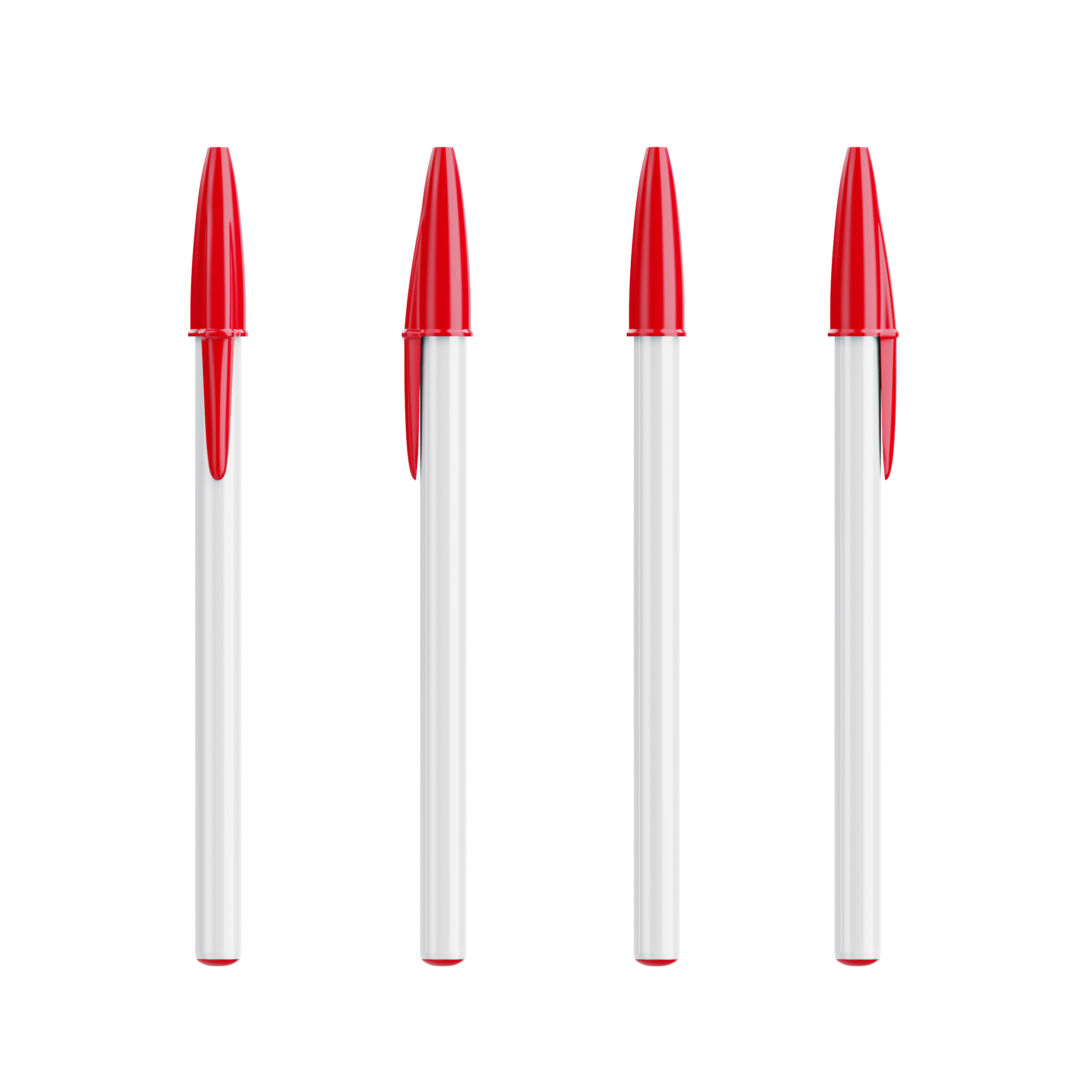 Stylo bille publicitaire BIC® Style Blanc - Rouge - Encre bleue
